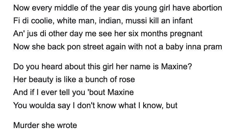 But why is it named after the beloved mystery series? Well…ugh.For such a widely popular and beloved song, there's a deeply unfortunate facet that's rarely discussed: the song is in fact a gross anti-abortion tract that shames Maxine for not carrying her pregnancies to term: