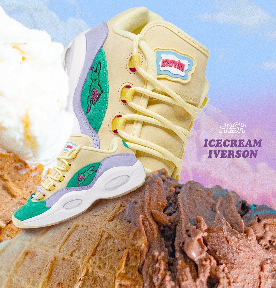 FreshRagsFL's tweet photo. Release Reminder • Weather Permitting •
Tomorrow 11am FCFS
IceCream X Reebok Iverson Question Low
Available Mens 8-13 • Any Remaining Pairs will release at a random time Online
#reebok #bbcicecream #questionlow #reebokxicecream https://t.co/hFXKsw7TEJ