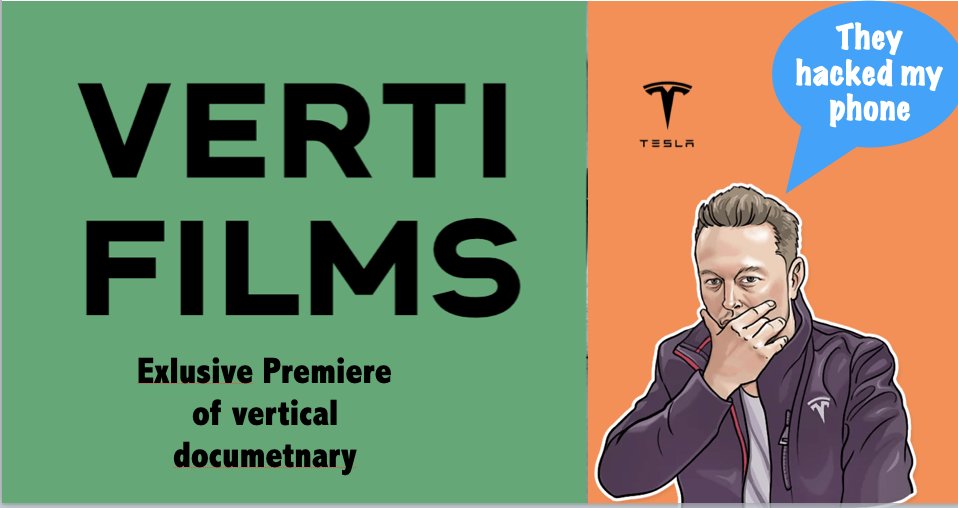 vertifilms's tweet photo. Elon Musk uses smartphone. Yes, he does and someone hacked it. And there is a film documentary about it. Watch on November 12, at 6pm CET only on https://t.co/AvpmvV7OZI. https://t.co/GJRcYlNKuK