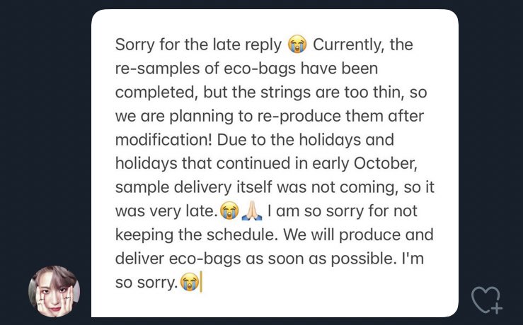 AtinyGOs's tweet photo. update on @/splendor_sh &amp; @/senseforsan slogans and eco bags!! I don’t know when this will be so i’m just going to check what’s @ my kaddy and request quote (meaning eco bags/slogans will be a solo batch) 

[#atinyupdates] https://t.co/bMzMlc6YsU