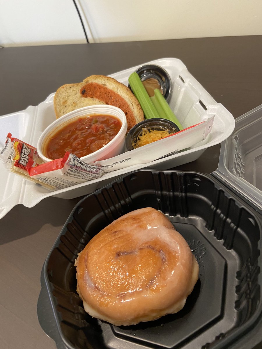 mizell_cameron's tweet photo. Honoring our veterans in the community today with a drive thru lunch! Chili, grilled cheese and cinnamon rolls. We also treated all of our resident veterans with some homemade cinnamon rolls as well! @nolafoodguy @ClippertEric @Hearthstone_HC #itssoupseason https://t.co/SeyWY7zhy5