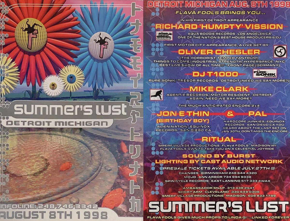 alan_oldham's tweet photo. 1998 back in my hometown courtesy of @thingstocome! Third billing but that’s cool 😎 The #Clinton era was the best era fucc all y’all! Good times indeed! And we’re still here! #rave #ravedays #raveera #detroit #detroittechno #underthebridge #waybackwednesday #djlife🎧 https://t.co/xa8EHGN8Si