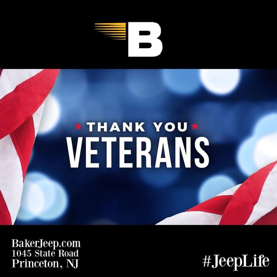 BakerDealMaker's tweet photo. Thank you 🇺🇸 VETERANS!

#USA #VeteransDay #JeepLife https://t.co/SZDBm0dFnu
