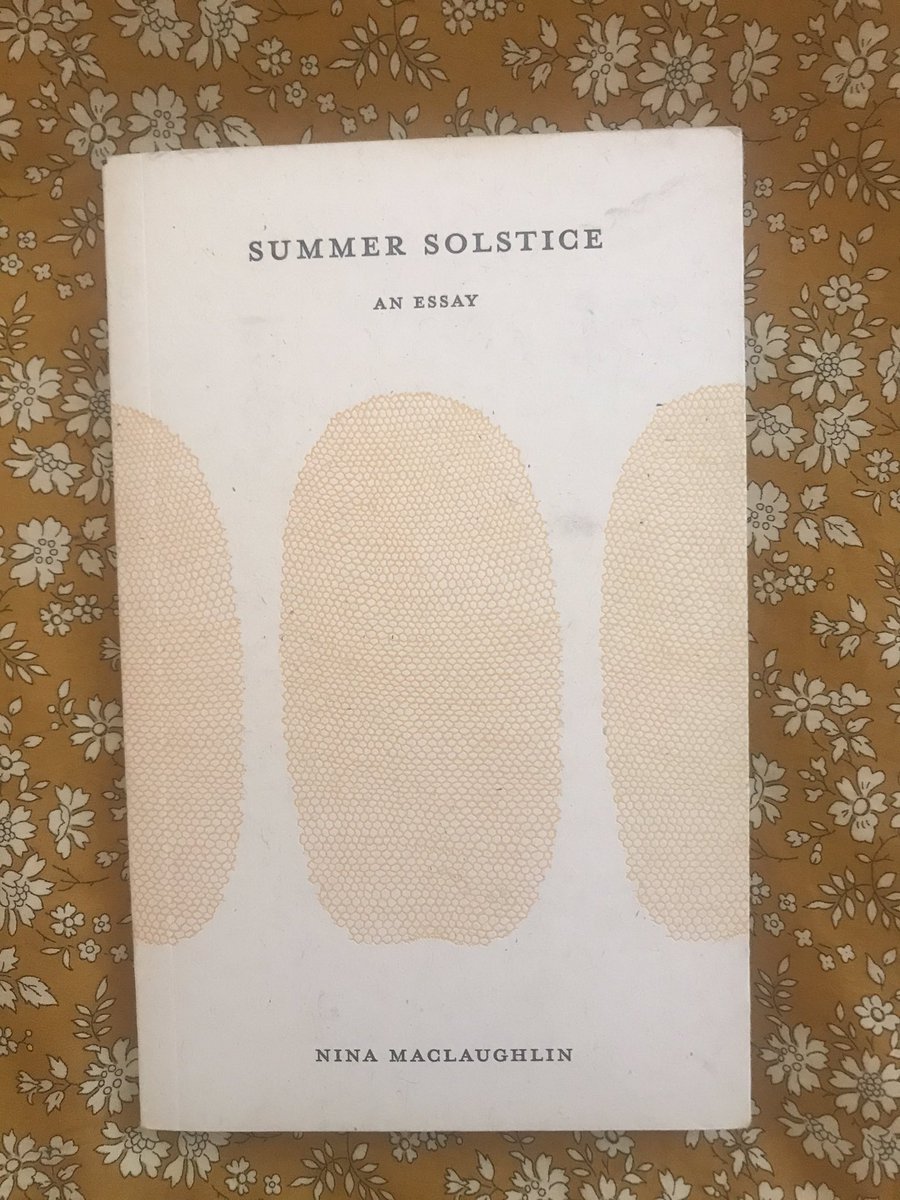 I read this very small essay-book by  @ninamaclaughlin in the very small window of summer I actually got this year, and it was a salve and a balm, which suited the long light of that most nostalgic of all seasons.