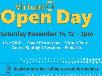 portumnacommsch's tweet photo. If you are considering AIT, UCD or GMIT for undergraduate study in 2021, register for upcoming Virtual Open Days, meet the lecturers, student ambassadors, ask questions and find out more about your chosen subject area #pcsguidance https://t.co/PvIN8jOqfl