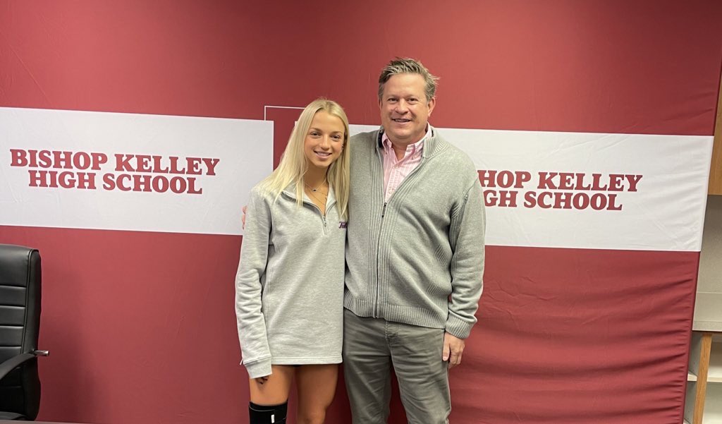 BKGirlsXC's tweet photo. Congratulations Senior Liz Campbell!!  A State Champion in Cross and today signing a NLI to play soccer at the University of Tulsa.  Awesome!!!  ⚽️@TulsaHurricane @okhsrunning @AthleticsKelley https://t.co/5yzeRgAfcm