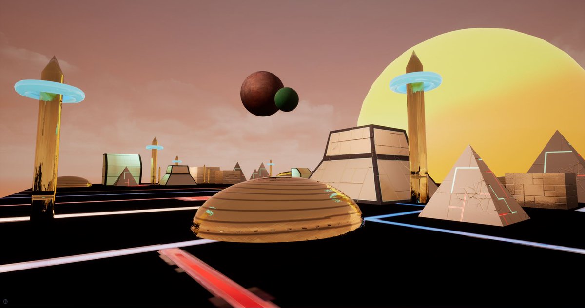 EtherealsFlow's tweet photo. Aquí está nuestro escenario de Avalonix Una ciudad onírica y futurísta. 
#etherealsflow  #gamedev #devsfromspain #spaindev #MonsterFighterVR #PS4 #UE4 https://t.co/GmgU2siKkx