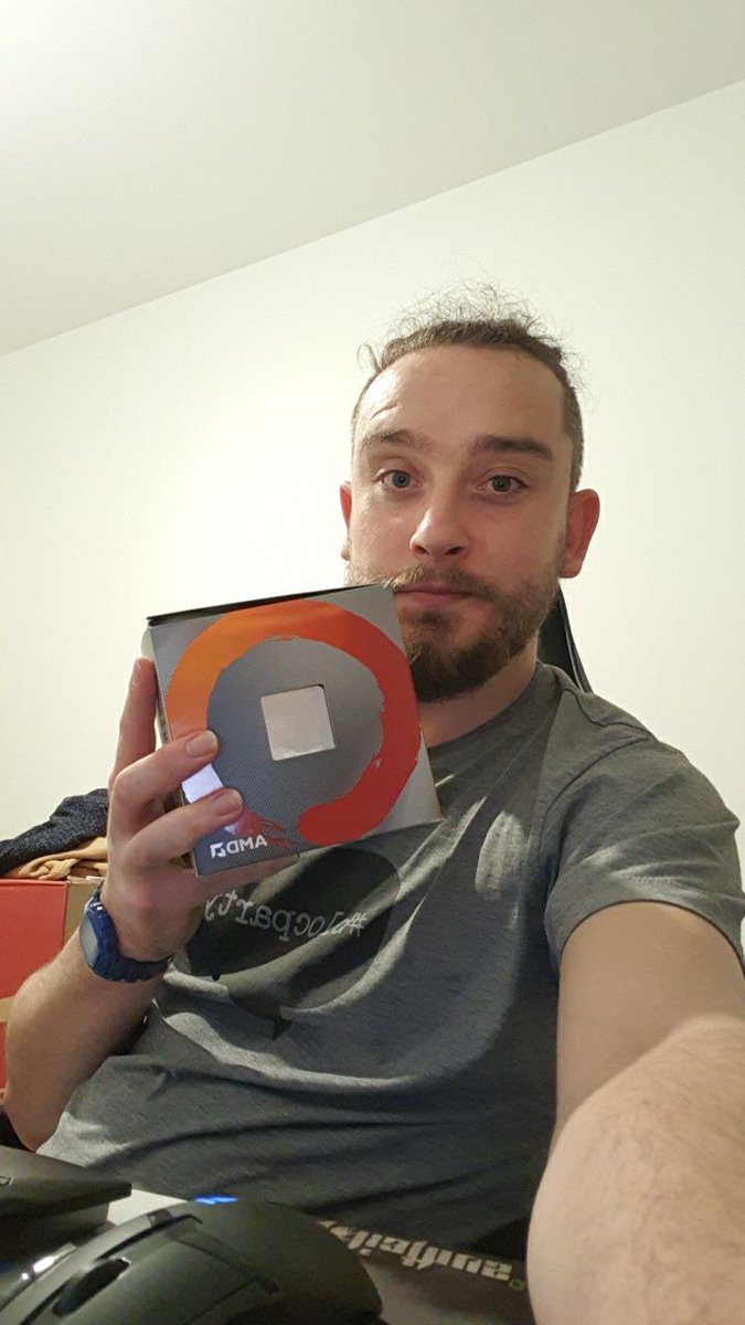 array_j's tweet image. Got my hands on a Ryzen today. Long due after my trusty FX8350 overclocked to 4.5ghz. She did me well but it is time. #Ryzen #amd #stillteamred #gaming