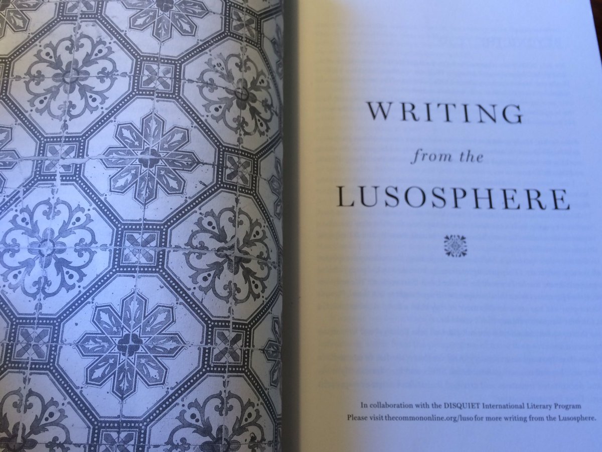 Received my contributor’s copy of <a href="/commonmag/">The Common</a> and it’s a work of art, even before you get to the table of contents! Check out this lovely portfolio of writing that spans the Portuguese-speaking globe: thecommononline.org/issues/issue-2… #TheCommon20