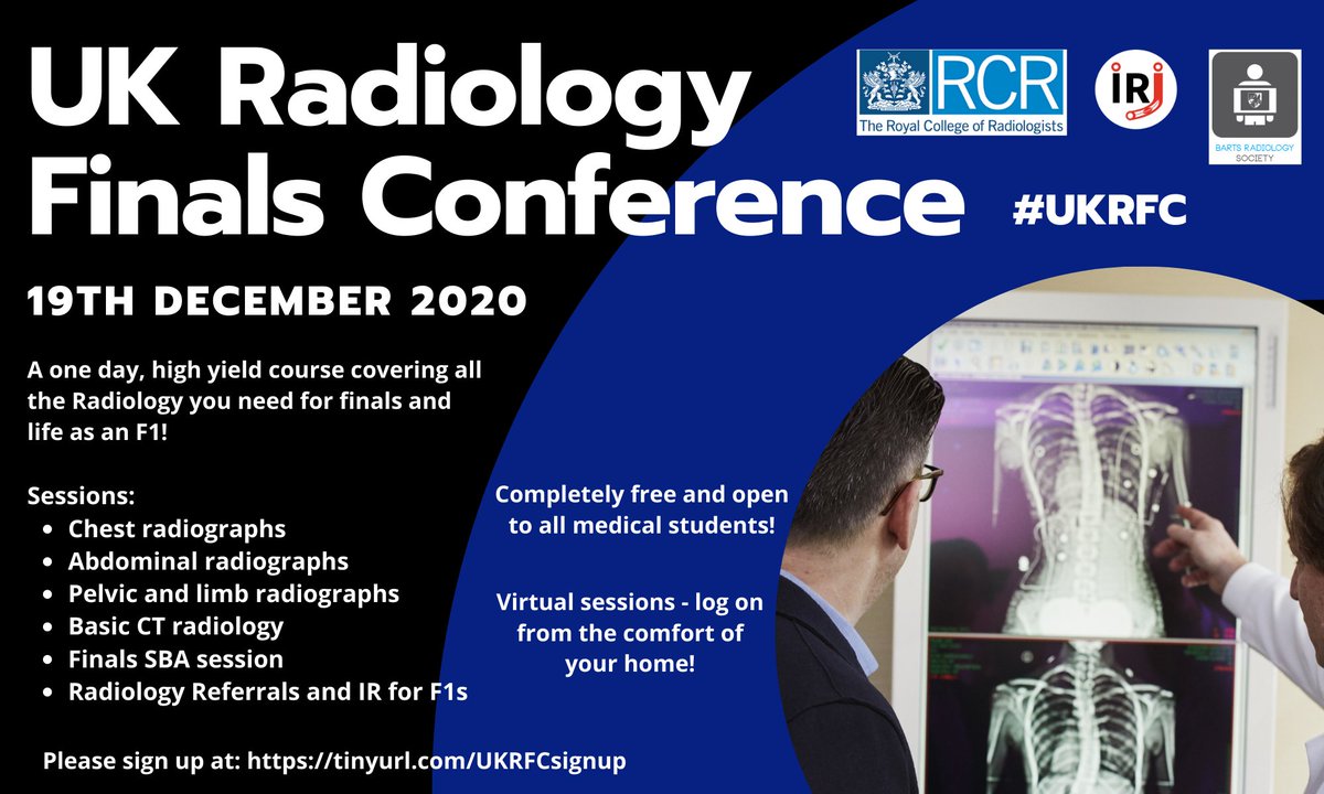 IR_Juniors's tweet photo. Bart’s Radiology Society and IR Juniors are proud to present our collaborative UK Radiology Finals Conference 2020 #UKRFC Join us on 19th December 2020!

Sign up form: https://t.co/fkRSiw31so

#medschool #radiology #MedEd #IRad #collaboration @BartsRadSoc https://t.co/Y3TS8ohgWF
