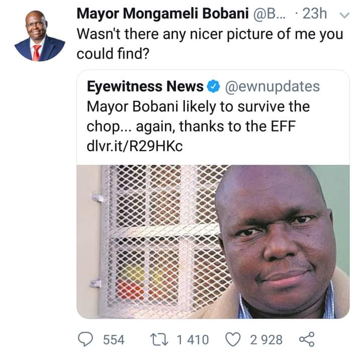 Manzolo's tweet photo. Twitter streets will never be the same without @CllrBobani sense of humour https://t.co/7arM0p4G3Q