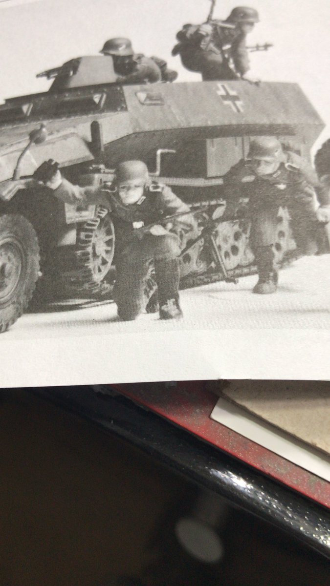 Mr Tamiya was a head of his times with his kits 47 years old and full of nice detail , the figures are the weak point  as you can see in the picture he’s looking more like the undead 