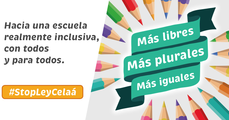 #NOalaLOMLOE #StopLeyCelaa #MásPlurales
Este proyecto de ley marca un antes y un después en la estrategia educativa en España. La escuela concertada, en la mentalidad de este legislador, es declarada claramente subsidiaria, no complementaria como dictan las sentencias judiciales.