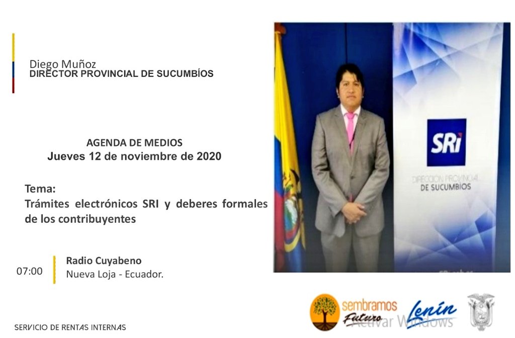 dpsuc's tweet photo. Les invito a escuchar la entrevista de mañana en @RadioCuyabenoLA sobre Trámites Electrónicos y Deberes Formales https://t.co/dWxbTr3rVO