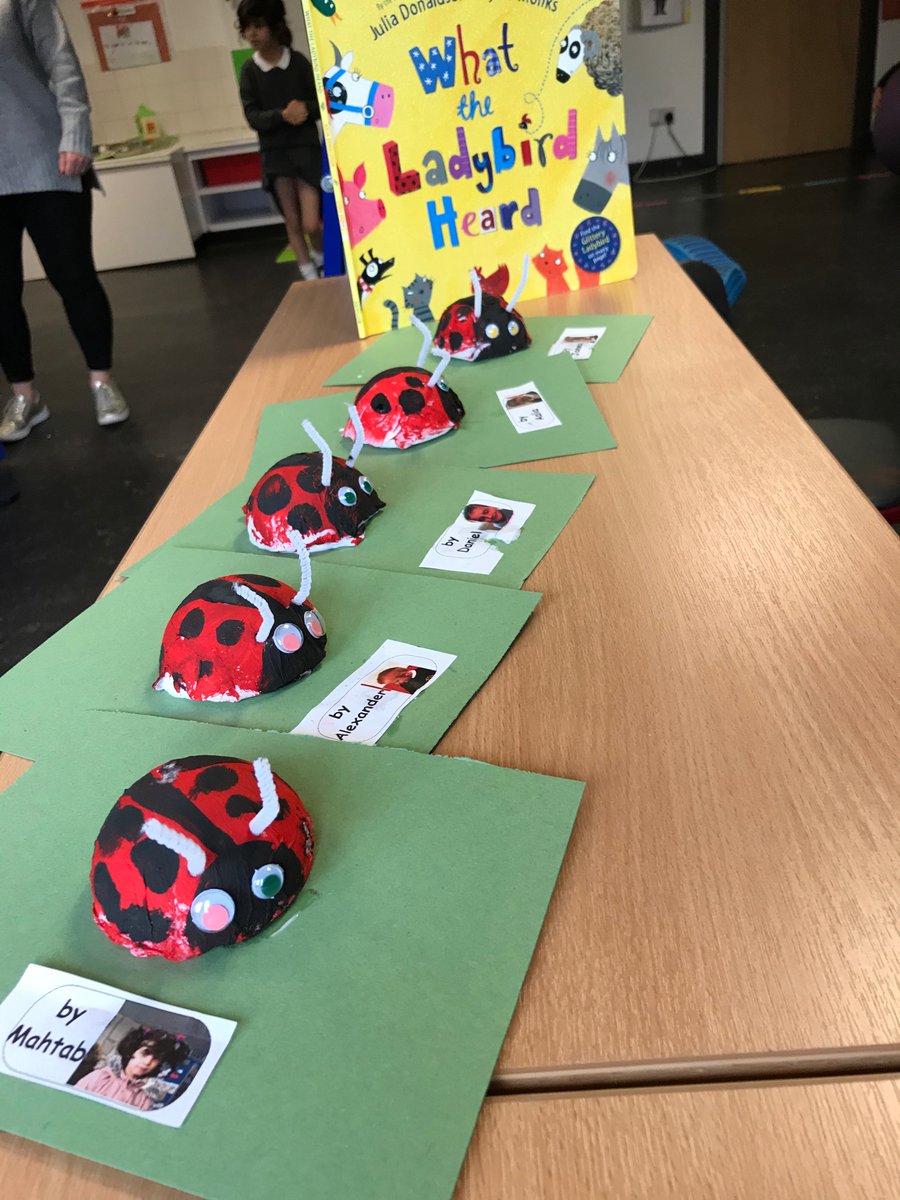 NickiLcr's tweet photo. Our class story this week is ‘What the ladybird heard’ by #JuliaDonaldson. 
How cute are our little 3D ladybirds 🐞😍?! 

@LangfauldsPS @MrsMonaghanADHT @litforalllb https://t.co/9za7F3Ltd7