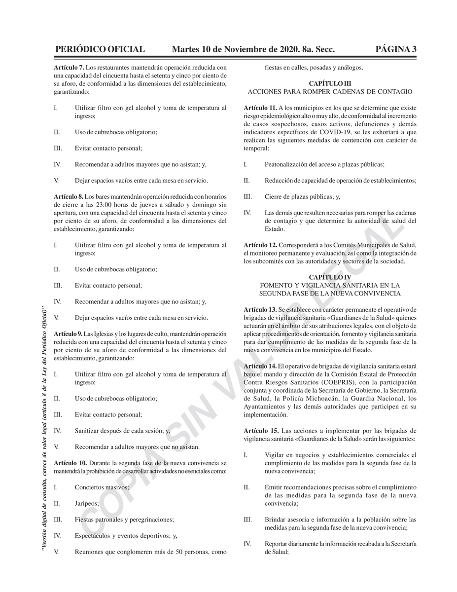 Silvano_A's tweet photo. Para que Michoacán siga avanzando es importante que todas y todos respetemos las medidas establecidas en este decreto. Estamos ya en la segunda fase de la Nueva Convivencia y depende solo de nosotros mismos continuar por buen camino, así que cada quien hagamos lo propio. https://t.co/uB63xM8xUa