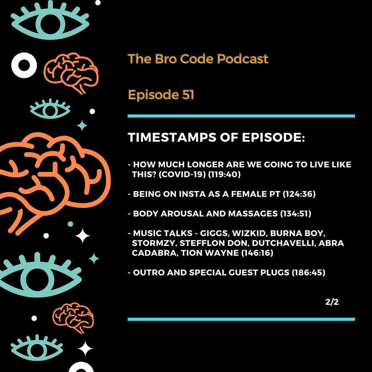 BroCodePodcast_'s tweet photo. ANOTHER WEEK OF GREAT CONTENT π¨π¨π¨π¨π¨
Episode 051 - E GO BETTER OUT NOW!
Featuring Special Guest: @TolaAdeking
Cast: @CasjTheHitMaker @_jsacks @yadio_
and Q-Dex
Spotify: https://t.co/MOJkHYCsCa
Soundcloud:
https://t.co/d5MZZoba6b
#BroCodePodcast https://t.co/AEXHiiQ7Fg