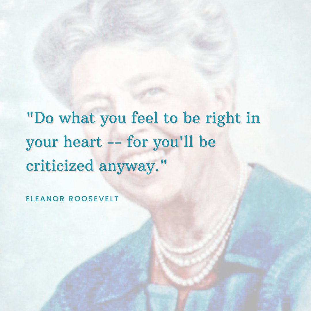 Cadence3Team's tweet photo. Former First Lady Eleanor Roosevelt reminding all of us to follow our hearts today, and always. #eleanorroosevelt #firstlady https://t.co/MgQjdrevi1