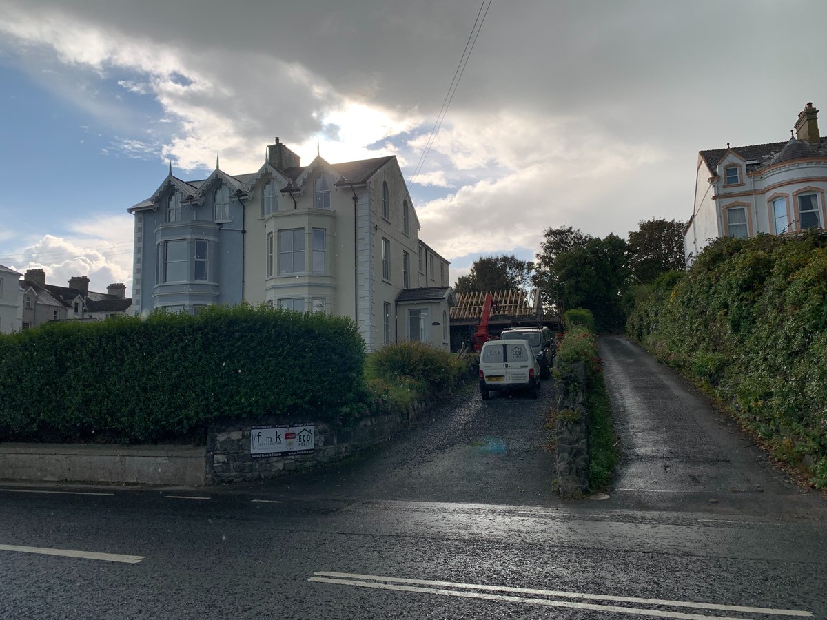 FMKArchitecture's tweet photo. Back at our Donaghadee Design &amp; Build ECO-Upgrade Renovation; Garage &amp; New Extension 🤩Roof structure is complete and the start of the thermal detailing has begun
Give us a call today on 02825878650📞 or email us at info@fmkltd.com📨
#homeextension #houseextensions
#IrishHouse https://t.co/oSfKTA1i86