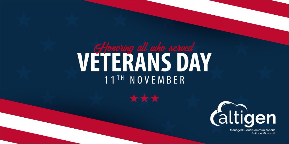 Altigen's tweet photo. To all those who have served and are still serving, we thank you! 

#VeteransDay https://t.co/4xCwzUwP5b