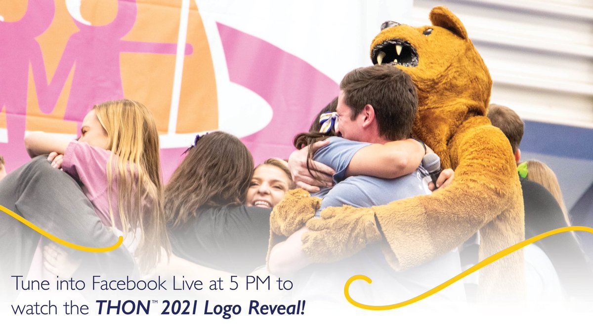 THON's tweet photo. The THON 2021 Logo Reveal is happening TODAY! Tune in to our livestream at 5pm as we come together as a community to Rise and Unify. https://t.co/SmVw71xjn8