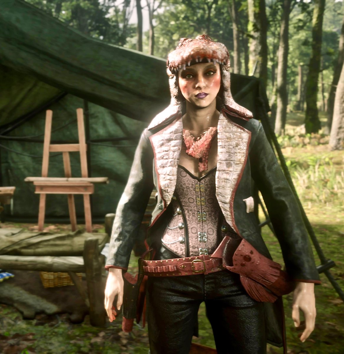 Candysseus's tweet photo. Pretty in pink
#BandedGator #LegendaryAnimals coat #MadeByGus
#RedDeadFits by #MissCandyLicious
#SweetAsPhotos #NoFilters #RedDeadOnline https://t.co/MHzkI1LHVP