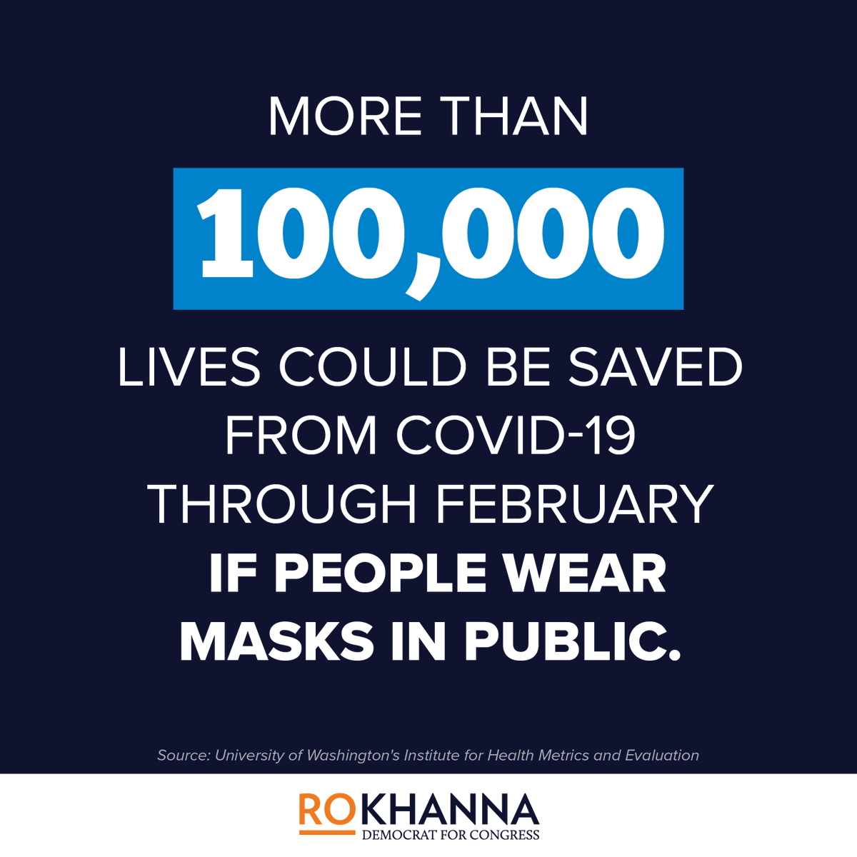 RoKhanna's tweet photo. The USPS had a plan to distribute 650 million masks in April. Trump shot it down.

@BernieSanders and I introduced a bill to provide 3 high-quality masks to all back in July. No action.

There's still time to save lives. Congress must pass our Masks for All Act now. https://t.co/J4xvZVT9MD