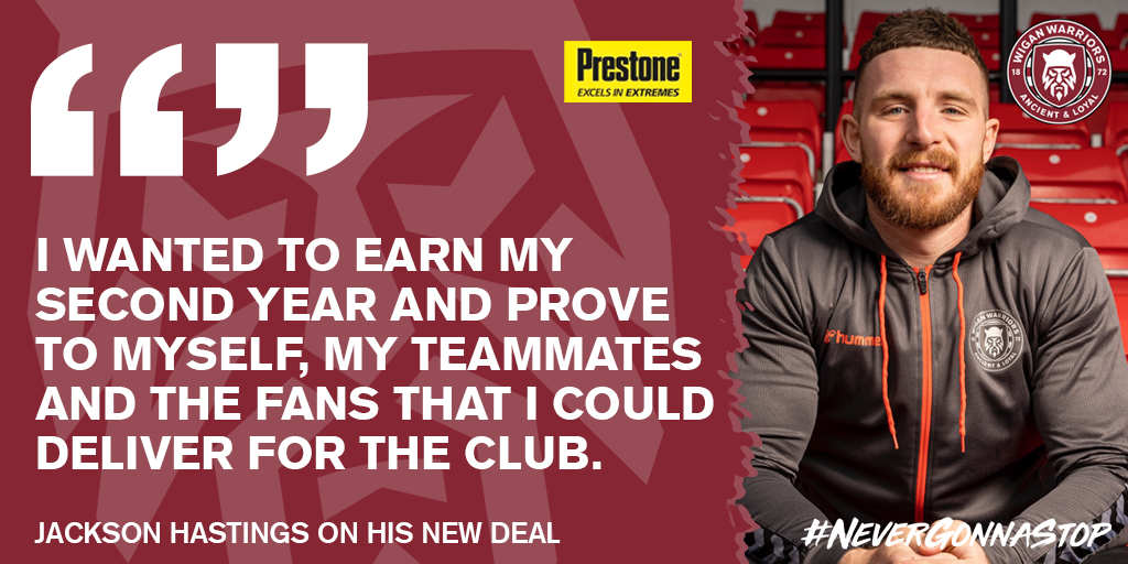 Wigan Warriors ๐โช๏ธ (@wiganwarriorsrl) on Twitter photo โ๏ธโ
SIGNS | <a href="/JackoHastings/">Jackson Hastings</a> on his new deal ๐
#JH31SIGNS #NeverGonnaStop ๐โช #WWRL โ๏ธโ
SIGNS | <a href="/JackoHastings/">Jackson Hastings</a> on his new deal ๐
#JH31SIGNS #NeverGonnaStop ๐โช #WWRL