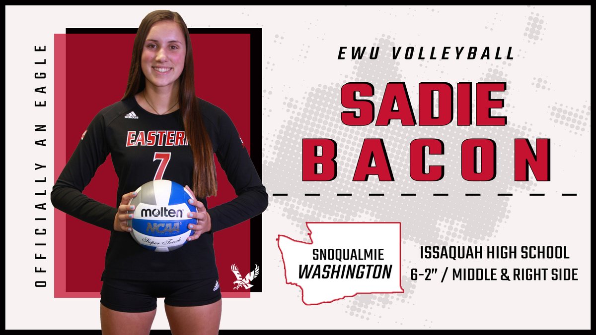 EWUVB's tweet photo. "Sadie has grown so much over the last year and will be a live middle for us. She has played for some very great coaches and is going to come in and continue to grow." -Coach Flores-Cloud

Please give a warm Eagle welcome to our newest Eag! 

#GoEags #NSD2020 https://t.co/24Q98AUKwd