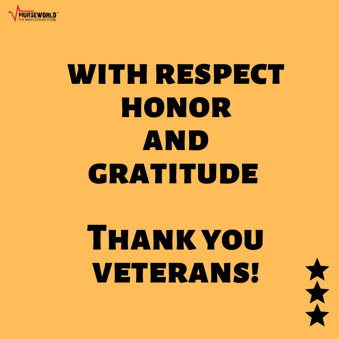 MurseWorld's tweet photo. Happy Veterans Day!!! Thank you to all you heroes for serving our country and protecting us and our freedoms!
Tag a veteran 👇🏻 to show your appreciation!
--
In honor of all those who served we are offering 15% off sitewide! Use code VETS15 at checkout.
#VeteransDay https://t.co/fsgeC3UZSb