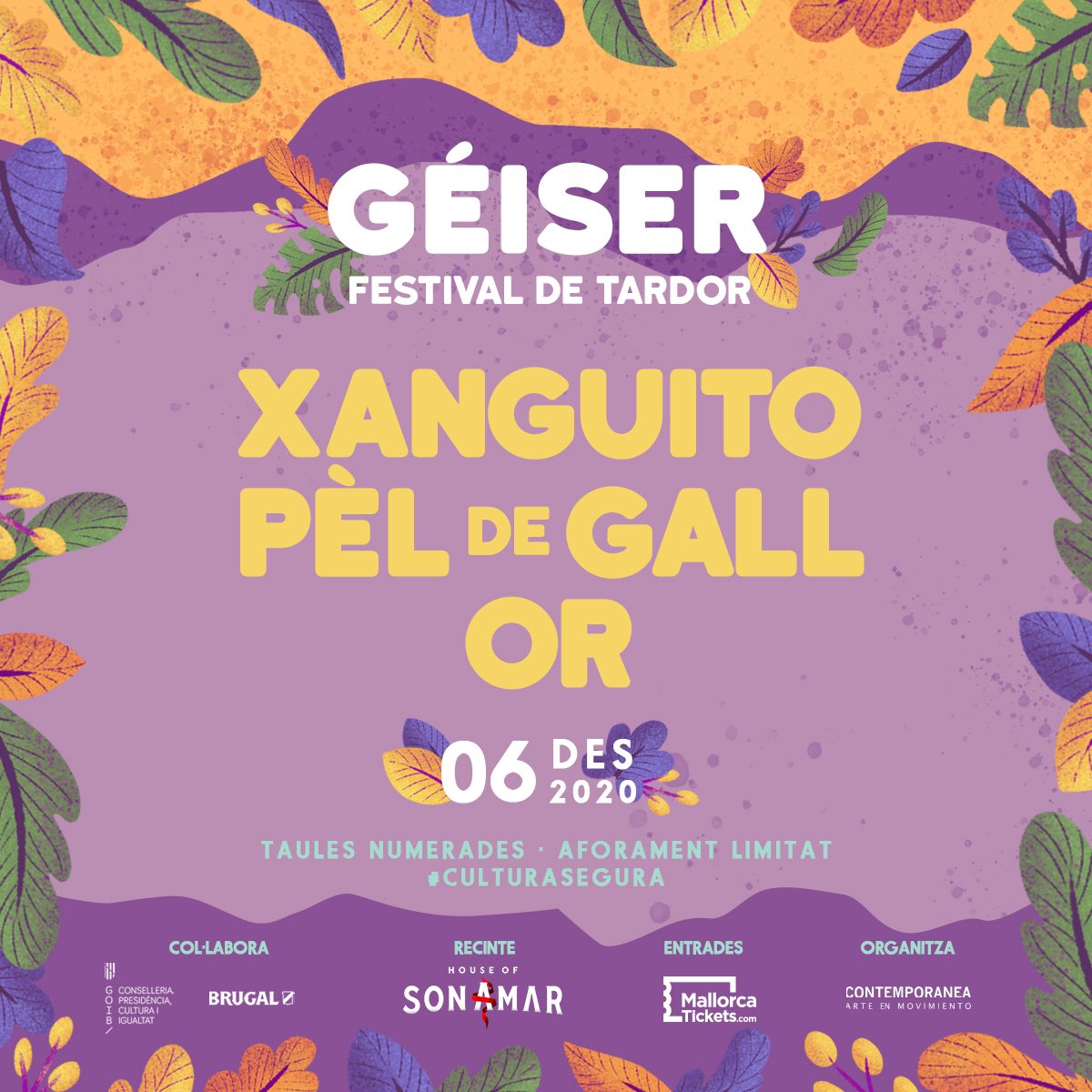 FESTIVALASSO!💥 Diumenge 6 de desembre hi ha concert de luxe amb aquest cartellarro que s’ha currat sa gent de Géiser! Serà a <a href="/SonAmarMallorca/">Son Amar</a> i tendrem sa sort i s’honor de compartir cartell amb <a href="/XanguitoGrup/">Xanguito</a> i <a href="/Peldegall/">Pel de gall</a> .

🎫Entrades aquí!👉🏼 geiserfestival.com
