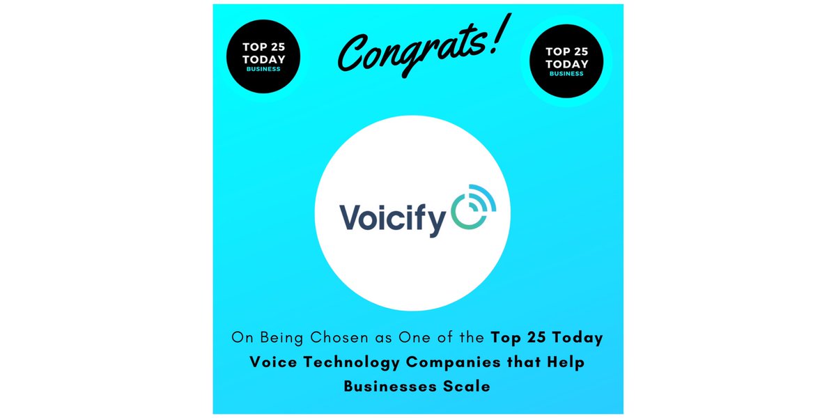 kerinroberts's tweet photo. Congrats to @Voicify for being named one of the Top 25 Voice Technology Companies that Can Help Your Business Scale. See the full list here: https://t.co/LjSWu8gjKD #voicefirst #voicetech #tech #business #businessgrowth #scale #branding #marketing #sales https://t.co/Naxlaaswss