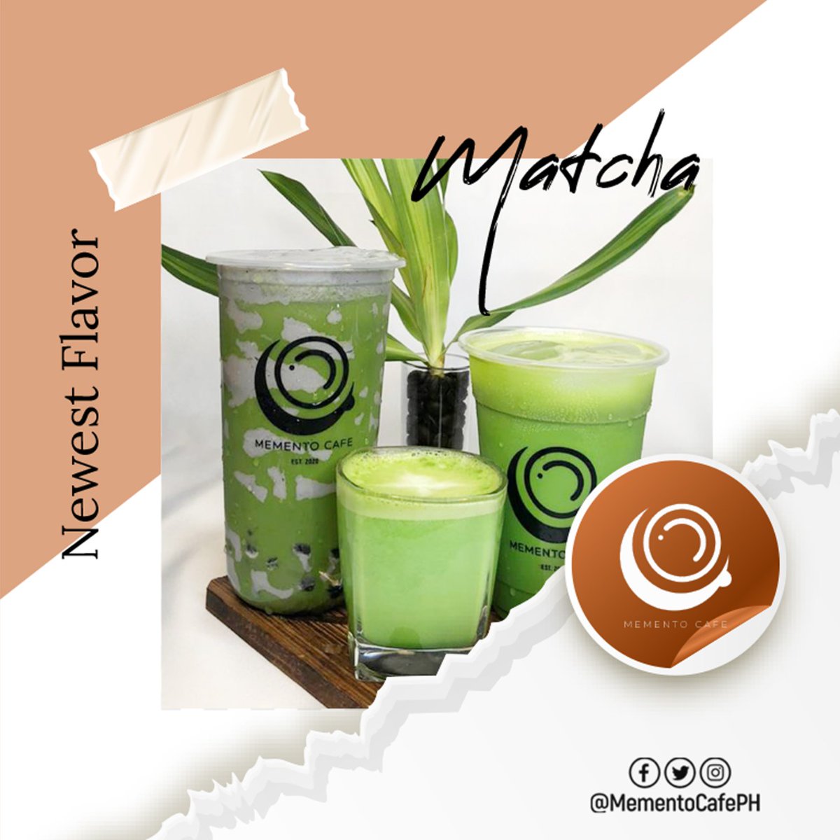 MementoCafePH's tweet photo. Want a matcharap drink?

Our newest drink is right for you! #Matcha literally means "powdered tea", the premium ingredient of this delish! Blended by the signature flavours of #MementoCafe, perfectly combined by milk, and ice to inspire a delicious boost and good green vibes. https://t.co/kNQ66bbDPJ