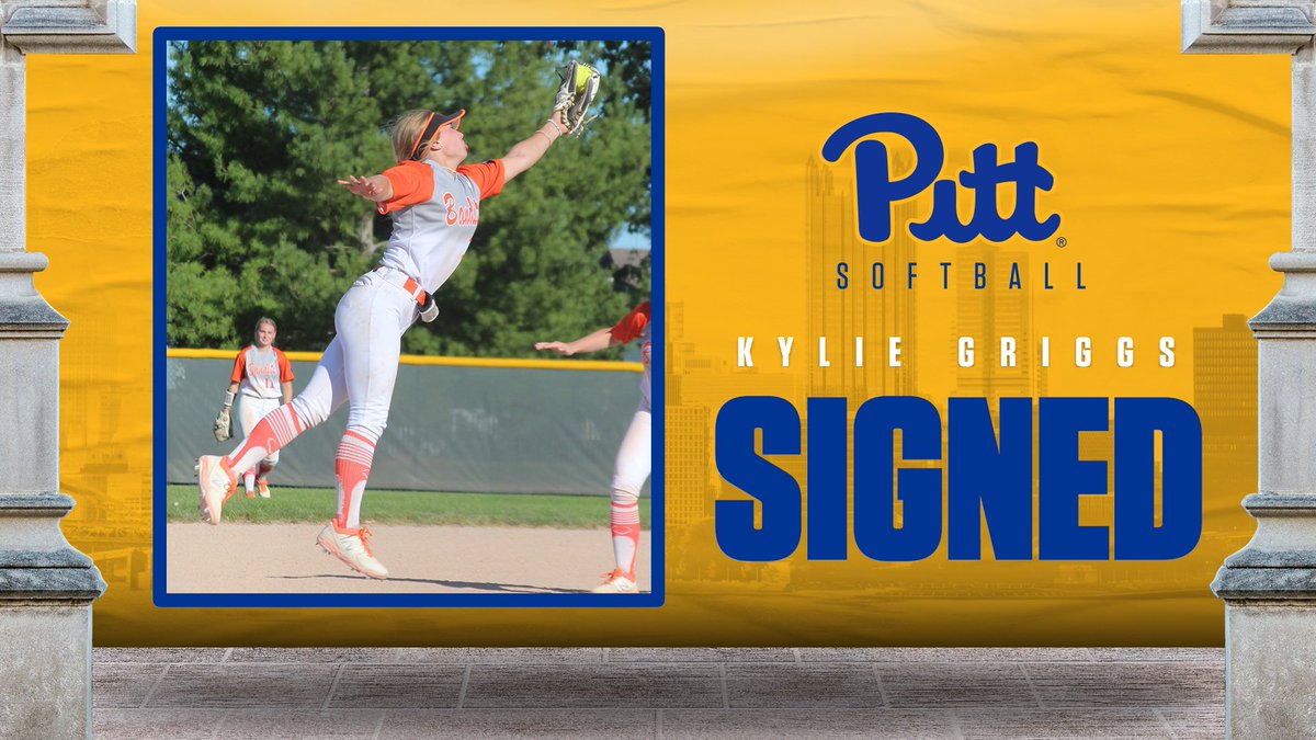 Pitt_SB's tweet photo. The City of Champions adds another!
Welcome to Pitt, @kyliegriggs20! 🔵🟡
📍 Perrysburg, Ohio
🏫 Perrysburg HS
Pos. - 3B/Utility
Pitt adds an athletic third baseman with versatility to play the outfield also 💪
#H2P | #NLISigningDay https://t.co/N0UtpGyyKG