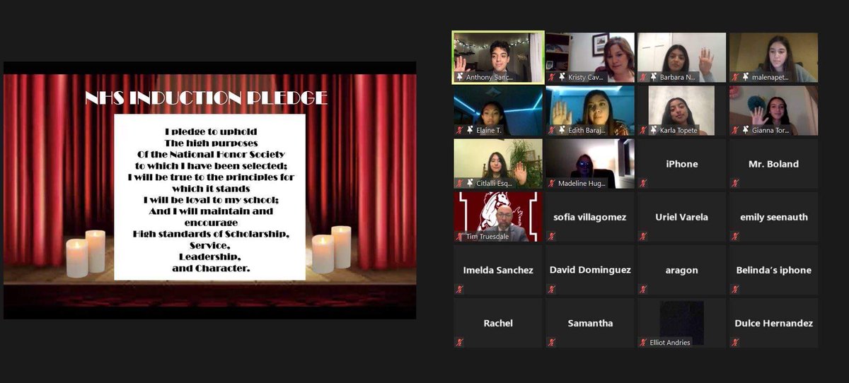 Congratulations to all our new NHS members! We are happy to have you join us. Thank you all for attending.