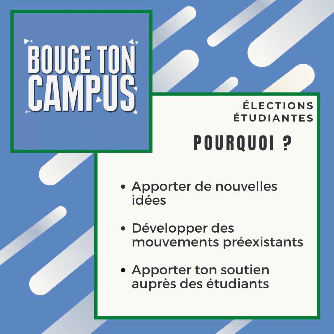 Bouge_TonCampus's tweet image. 🗳VOTEZ BOUGE TON CAMPUS🗳
Rendez-vous pour élire vos futurs élus étudiants à l’@unilim ! 

Pas d’excuse, ça se passera sur votre ordinateur ou votre téléphone 😆💻📱