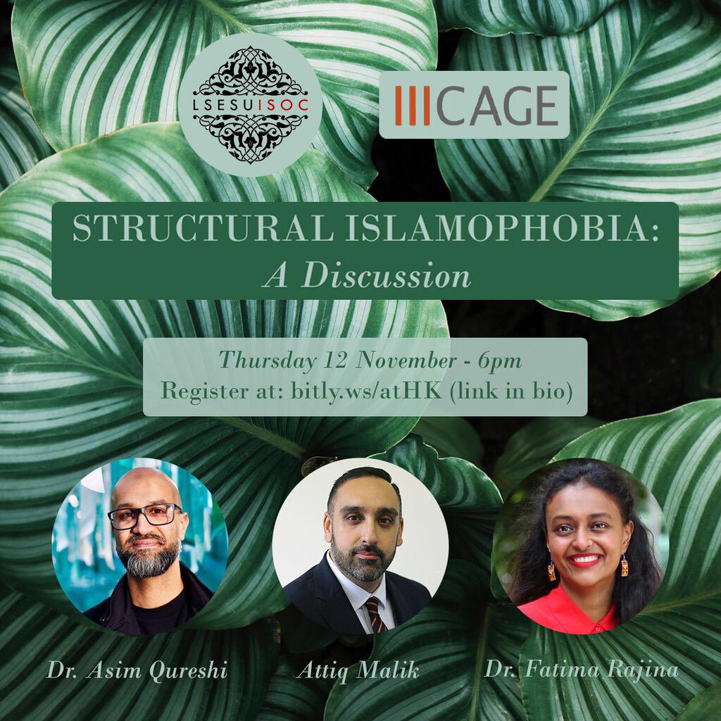 lsesuisoc's tweet photo. Assalamu Alaykum!✨

ONE DAY LEFT until our highly anticipated panel event for IAM with @UK_CAGE @AsimCP @AttiqMalik001 and @DrFatimaRajina

REGISTER HERE: https://t.co/gYFF4Cv0TW https://t.co/5SeyS5gxqx