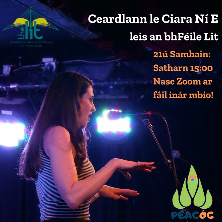 PeacogFE's tweet photo. Ceardlann leis an bhfile iontach @miseciara - i gcomhpháirt leis @TheLitYWF! 🌿

Check out her YouTube channel: ‘What the Focal!?’ to find out more about her work! https://t.co/3rvYXyERpC