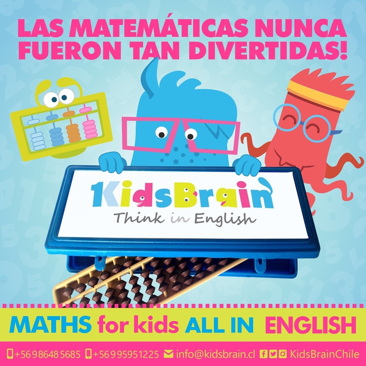 KidsBrainChile's tweet photo. 😃 Las matemáticas nunca fueron tan divertidas! 
🧮 Gracias a nuestro método simple y efectivo, tus niños ampliarán sus conocimientos utilizando el ábaco japonés Soroban.
📝 Inscribe a tus niños en nuestros cursos y aprovecha los últimos meses del año. 

🇬🇧 Maths all in English! https://t.co/7IrwPGqSVF