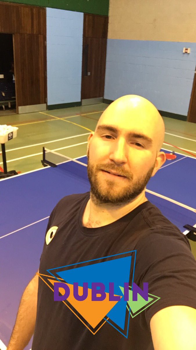 jamisonTT's tweet photo. Still Level 5 down here in Dublin!  but nice to get a Few nights of playing this week. Thanks to my Elite training pal💪🏓 https://t.co/P1B6l7KsZe