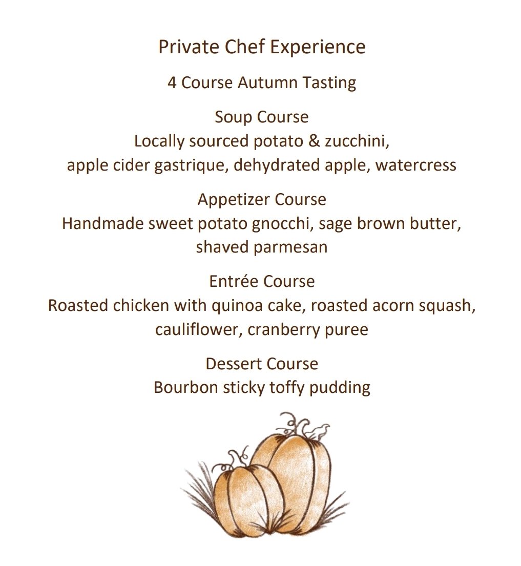 Now booking at home private chef experience