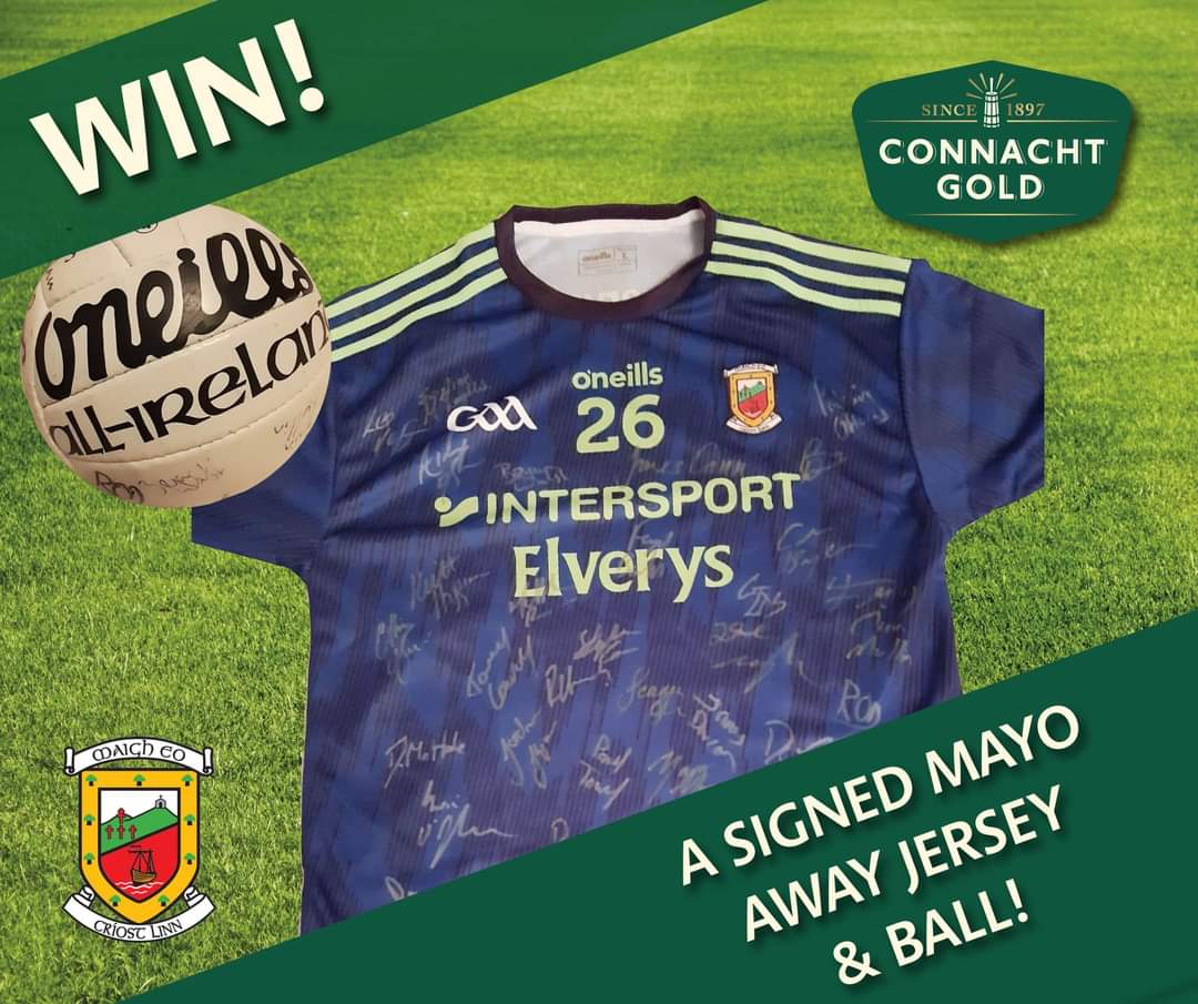 🌟🌟 COMPETITION TIME 🌟🌟

Ahead of this weekends GAA Connacht Football Final - Mayo v Galway - Our friends in <a href="/MayoGAA/">Mayo GAA</a> have kindly given us a signed Mayo GAA away jersey and signed O'Neills football to give away -To be in with a chance to win head over to our Facebook page 🏐