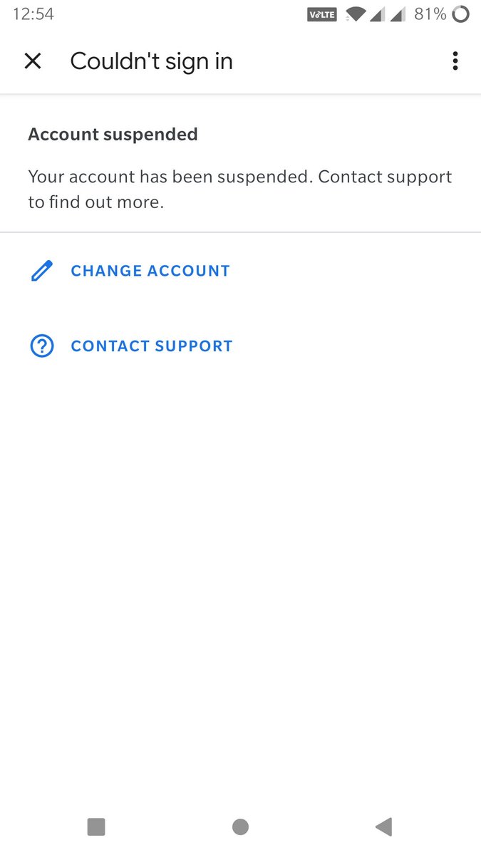 Worriers's tweet photo. @GooglePayIndia I got a go from my bank but still the app shows my account suspended still.. please help https://t.co/GaqkziyUVD