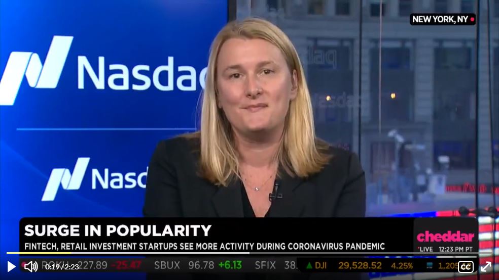 This week, EVP Lauren Dillard spoke to <a href="/thebradsmith/">Brad Smith</a> about <a href="/Nasdaq/">Nasdaq</a>’s dedication to financial education as new retail investors crowd into the market.

Watch on <a href="/Cheddar/">Cheddar</a>: spr.ly/6019HDOsJ