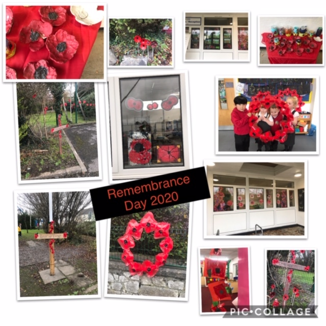 KidwellyYYC's tweet photo. Remembrance Day 2020 #lestweforget. Great work by all classes to decorate our school. https://t.co/8Jn56rRENV