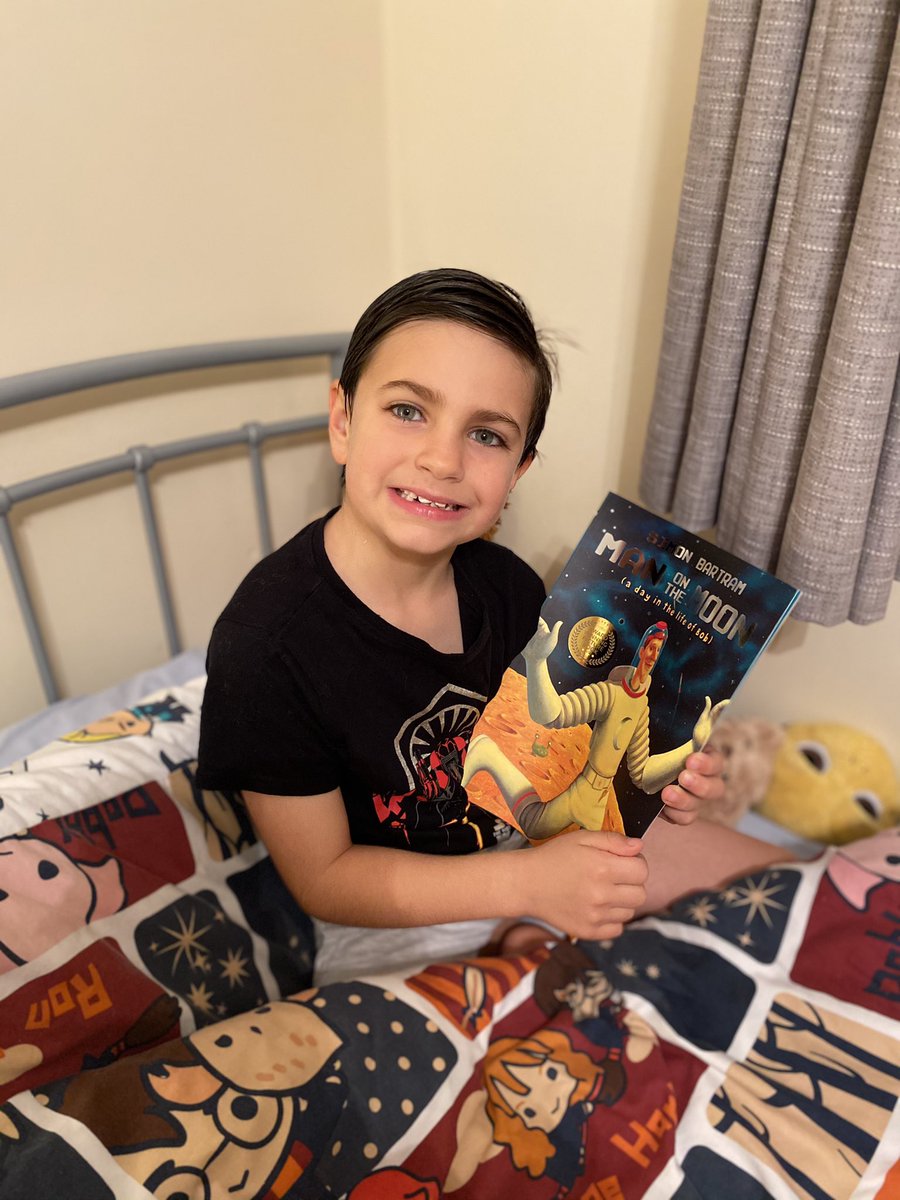 Reading mum our class story “Man on the Moon” at bedtime 🌙 ⭐️ 🚀 @amandacameron85 <a href="/stjs_staveley/">Saint Joseph's</a>