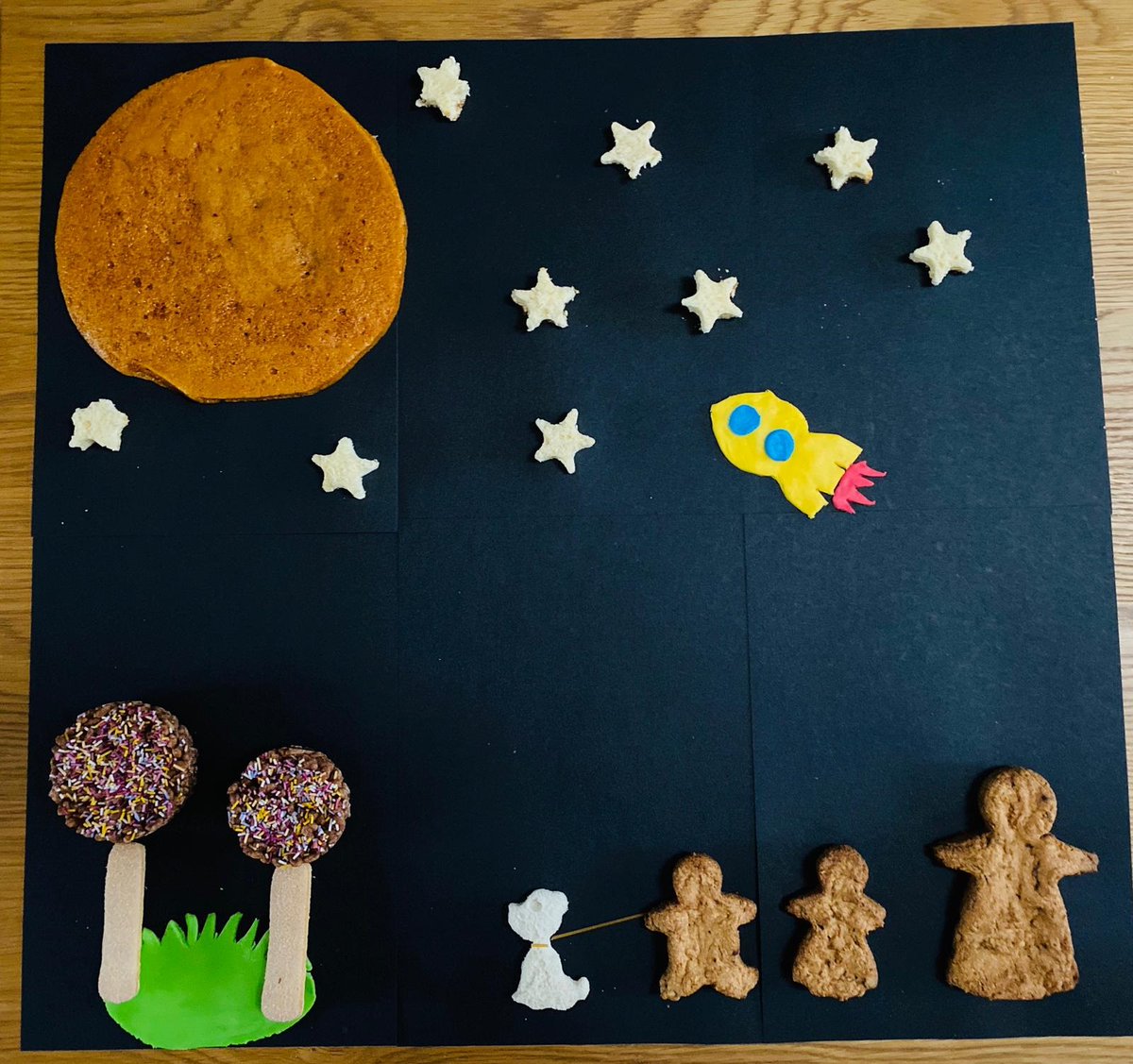 ieBritish's tweet photo. More of our #BakingInSpace #HoneycombMoon @scienceweek winners. In 2nd place for #MidlandsScience, we have Zoe Carton with โFamily Space Viewโ. So creative and loving your dog. Looks like it wants to eat those yummy trees! #YakultIE @curiouskim1 https://t.co/bE35fFDEkC