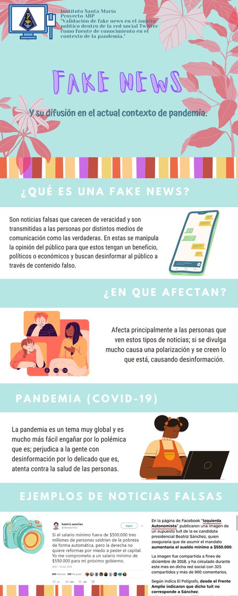 HumAbpISMA2020's tweet photo. Hola, somos un conjunto de estudiantes que estamos dando información para que no haya desinformación a causa de las #fakenews.

Entregaremos varias infografías para que la comunidad #Chilena no le afecte y daremos ejemplos con justificaciones para que se tenga cuidado. https://t.co/XmramqKODF