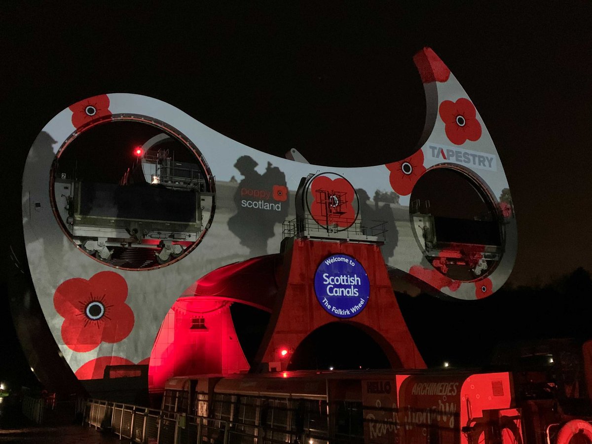 Working in partnership with <a href="/scottishcanals/">Scottish Canals</a> we had the honour of supporting <a href="/poppyscotland/">Poppyscotland</a>  this evening all in memory of the fallen. 

The magnificent display was designed, created and delivered by our amazingly skilled team. 

We made the 6 o’clock news.  

 <a href="/VisitScotland/">VisitScotland</a>