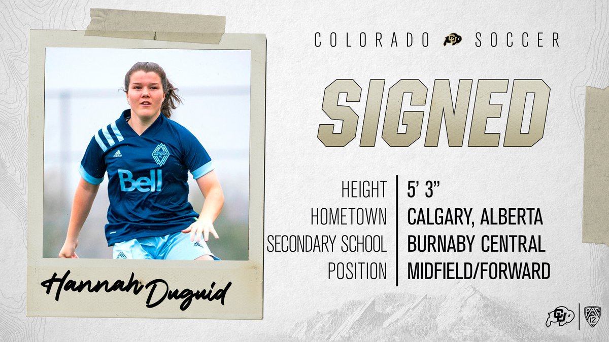 CUBuffsSoccer's tweet photo. Welcome our neighbor to the north @HannahDSoccer 🍁!

#SideBeforeSelf // #GoBuffs https://t.co/DdCkMgywz6